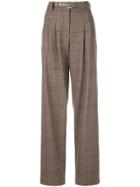 Proenza Schouler Exaggerated Plaid Suiting Pants - Brown