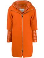 Herno Layered Zip-up Coat - Orange