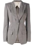 Wunderkind - Checked Blazer - Women - Cotton/polyamide/cupro/virgin Wool - 40, Grey, Cotton/polyamide/cupro/virgin Wool