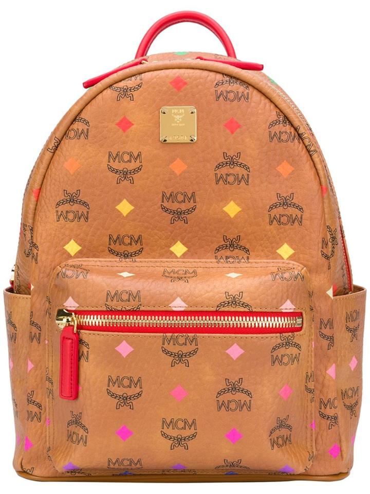Mcm Spectrum Diamond Backpack - Brown