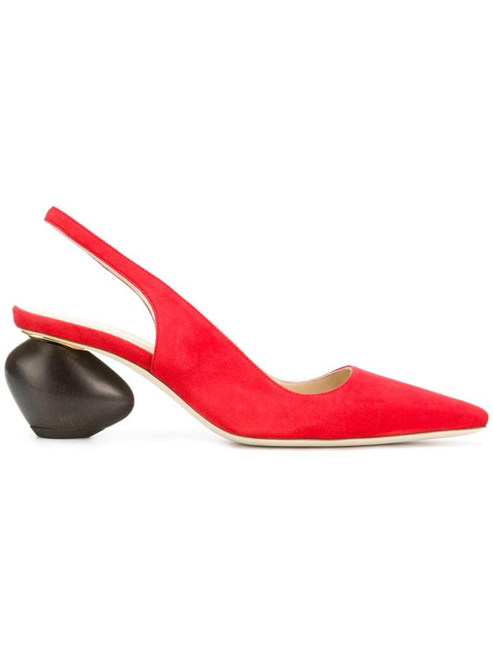 Rejina Pyo Sculpture Heeled Pumps - Red