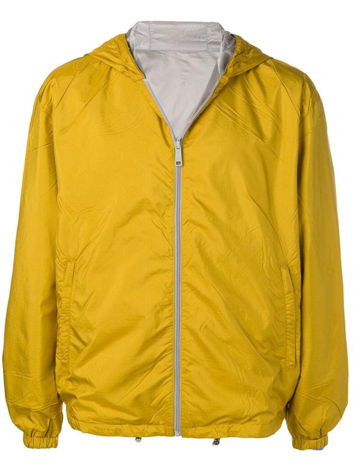 Prada Hooded Zipped Lightweight Jacket - Yellow
