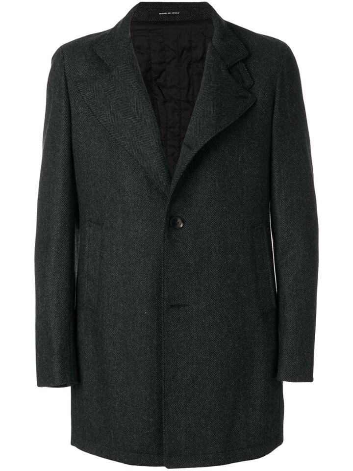 Tagliatore Long Line Blazer Coat - Black