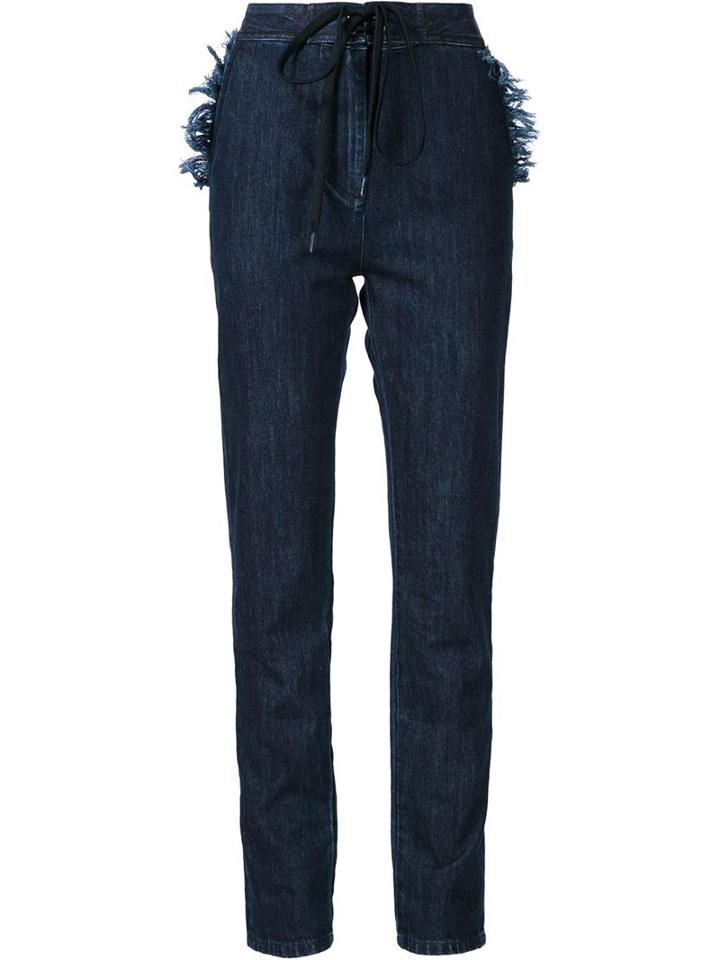 Tomas Maier Denim Straight Leg Trousers, Women's, Size: 27, Blue, Cotton