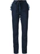 Tomas Maier Denim Straight Leg Trousers, Women's, Size: 27, Blue, Cotton