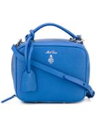 Mark Cross - Baby Laura Shoulder Bag - Women - Cotton/leather - One Size, Blue, Cotton/leather