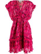 Kenzo Printed Two Tone Dress - Pink