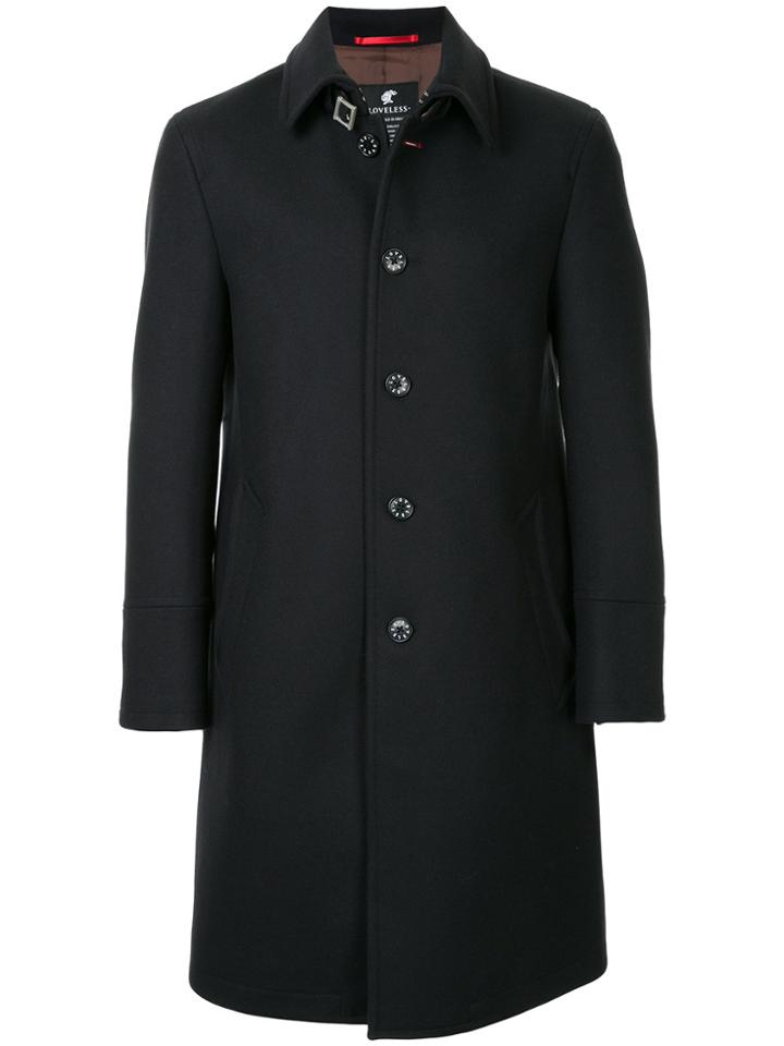 Loveless Slim-fit Buttoned Coat - Blue
