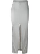 Romeo Gigli Vintage Front Slit Maxi Skirt - Grey