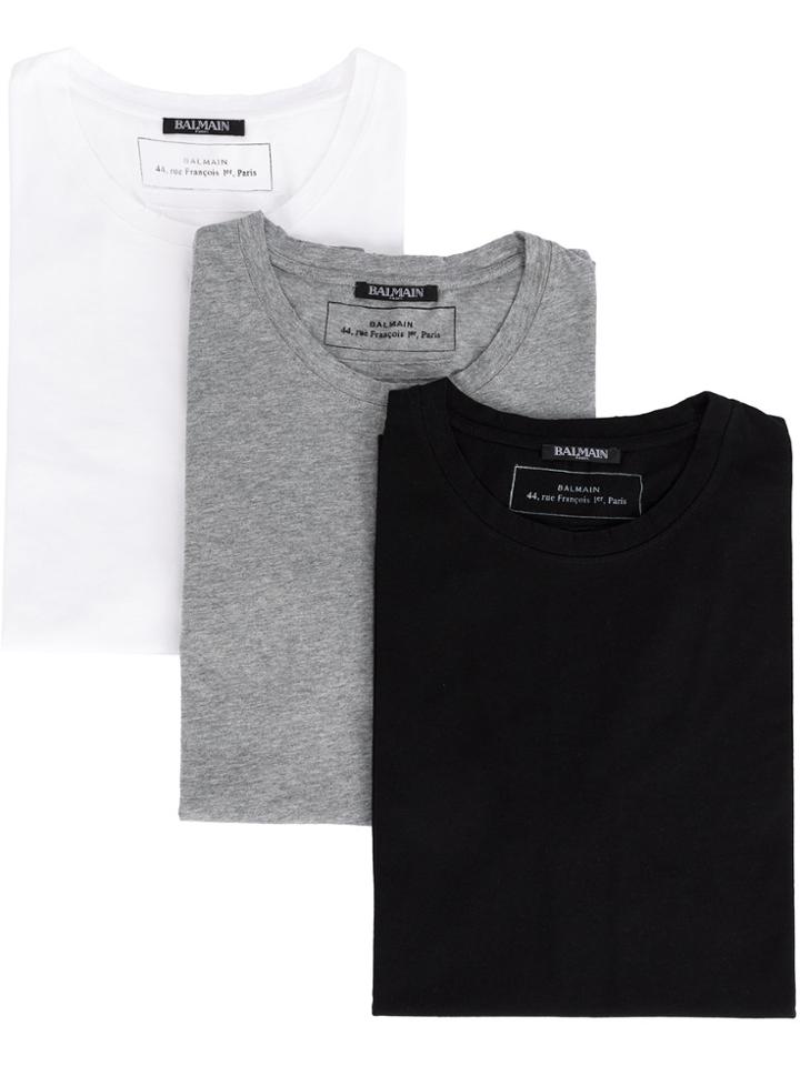 Balmain Pack Of 3 T-shirts - White