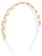 David Charles Kids Crystal Leaves Embellished Hair Band, Girl's, White