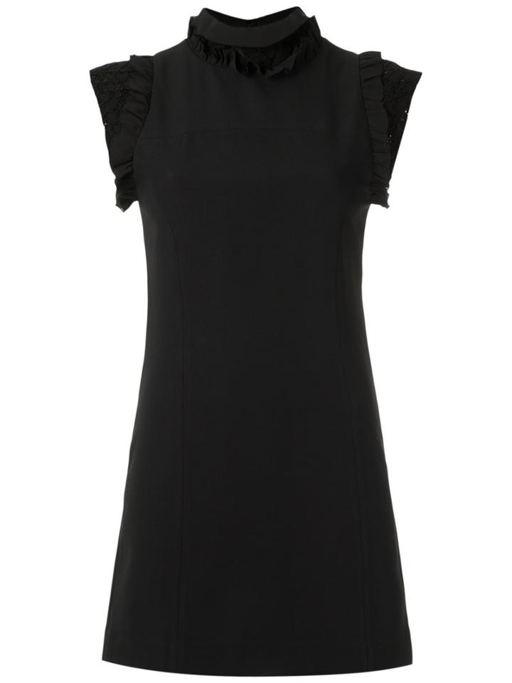 Andrea Bogosian - Lace Inserts Shift Dress - Women - Polyamide/acetate/viscose - P, Black, Polyamide/acetate/viscose