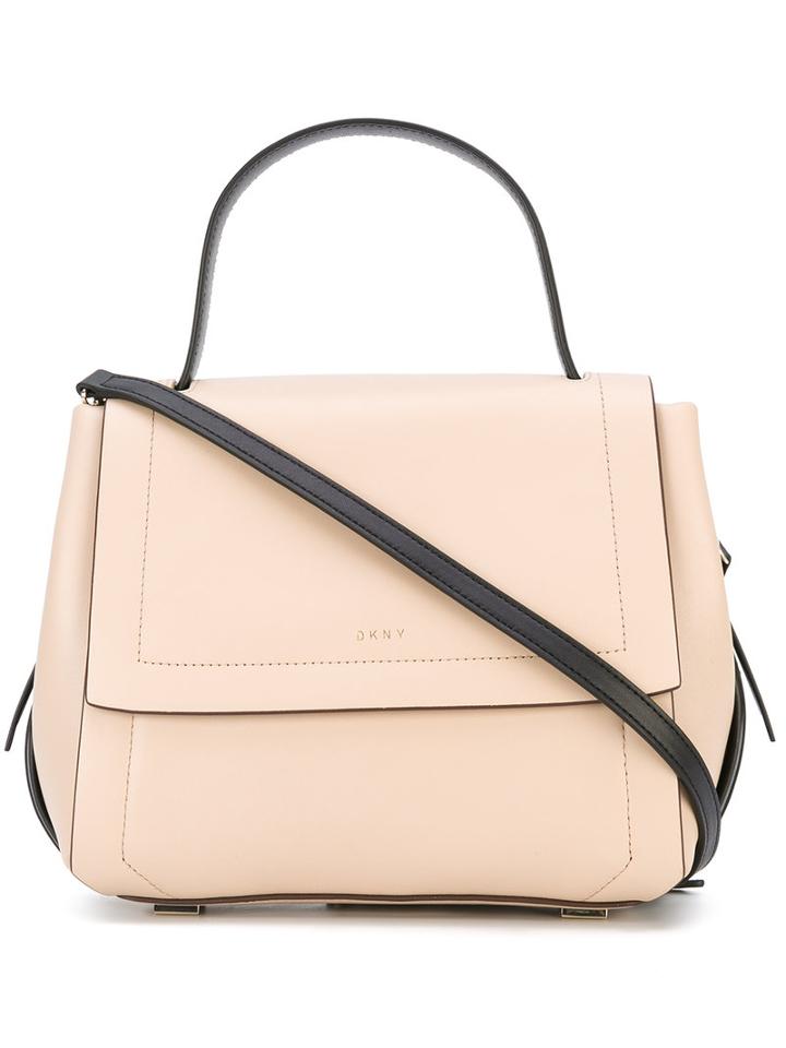 Dkny - Foldover Tote - Women - Leather - One Size, Nude/neutrals, Leather