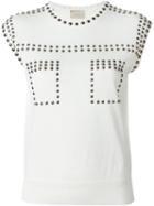 Laneus 'borchie' Top, Women's, Size: 40, White, Cotton/aluminium