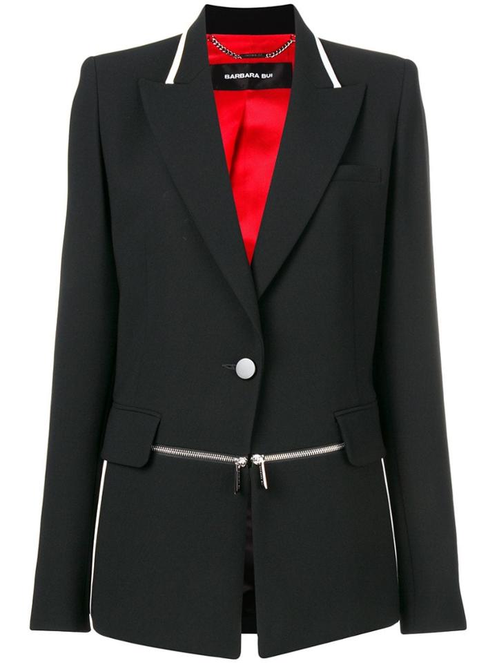 Barbara Bui Zip Detail Blazer - Black