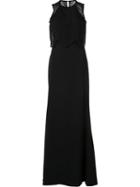 Badgley Mischka Sleeveless Gown Dress, Women's, Size: 4, Black, Polyester/spandex/elastane