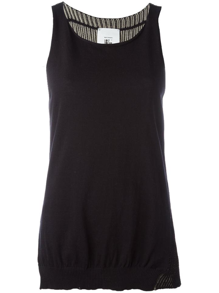 Lost & Found Rooms - Knit Tank Top - Women - Cotton - S, Women's, Black, Cotton