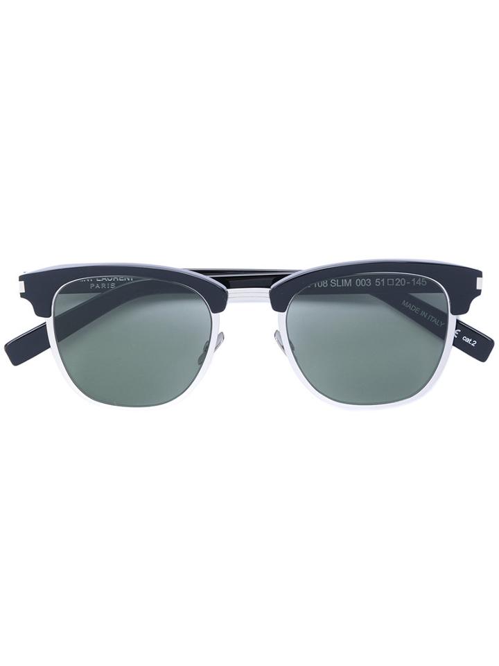 Saint Laurent - Sl108 003 Sunglasses - Unisex - Acetate/metal (other) - One Size, Black, Acetate/metal (other)