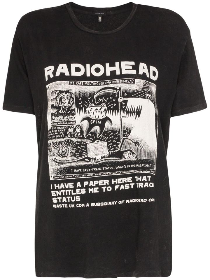 R13 Radiohead-print T-shirt - Black