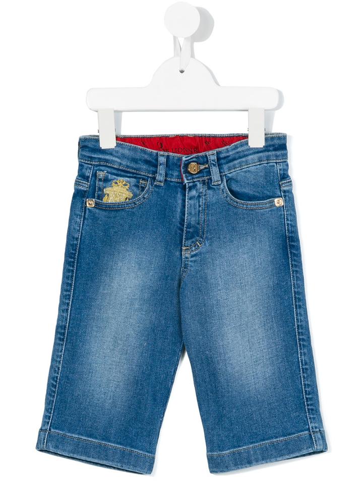 Billionaire Kids - Embroidered Jeans - Kids - Cotton/spandex/elastane - 12 Yrs, Boy's, Blue