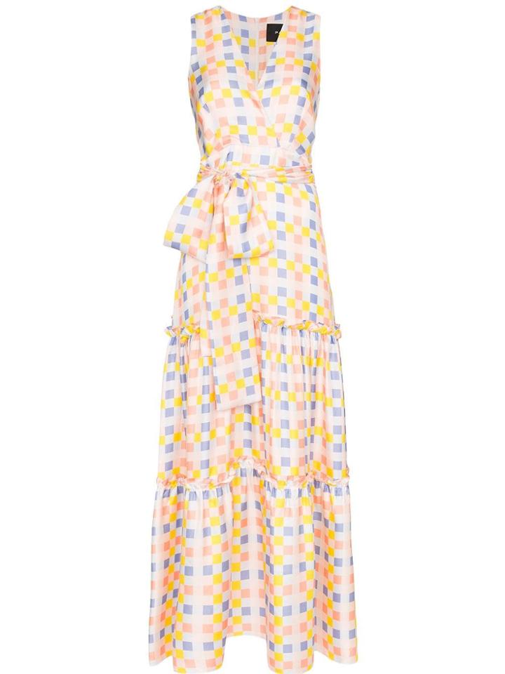 Paper London Check-print Maxi Dress - Multicolour