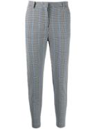 Pinko Checked Cropped Trousers - White