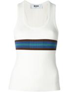 Msgm Stripe Ribbed Vest