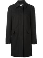 Red Valentino Stitching Detail Coat, Women's, Size: 44, Black, Acetate/polyester/spandex/elastane