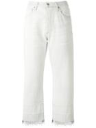 Citizens Of Humanity Cropped Straight Jeans, Women's, Size: 30, Grey, Cotton
