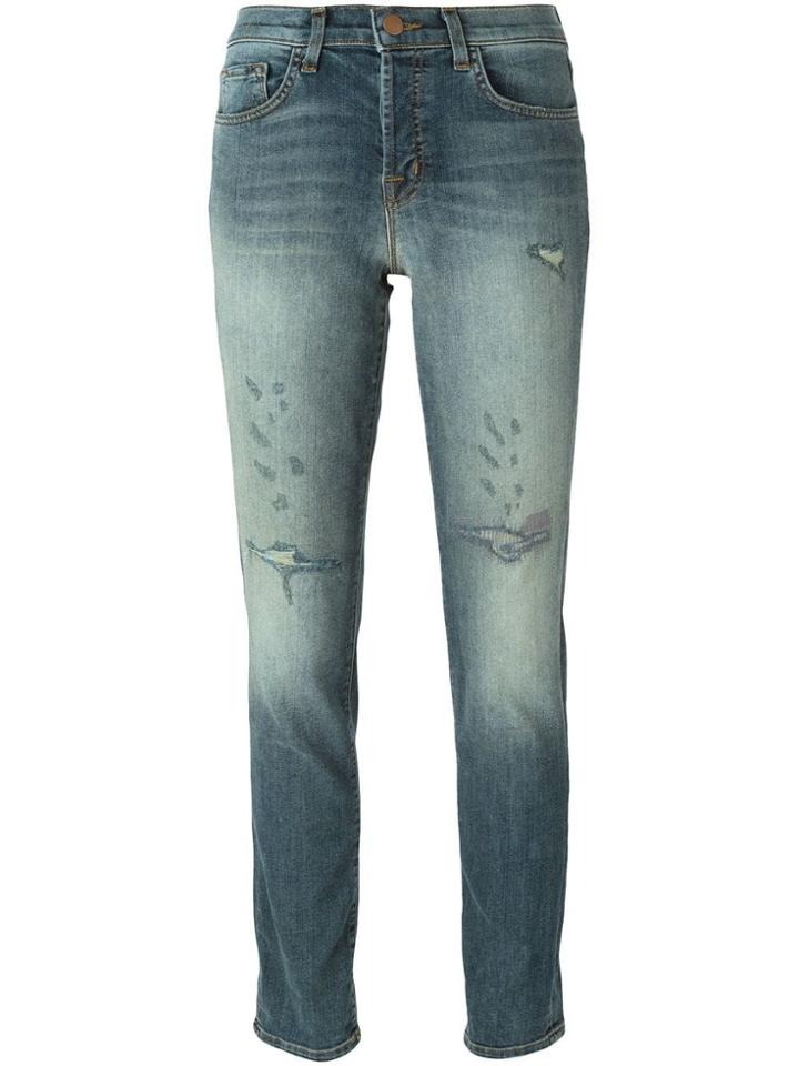 J Brand Washed Skinny Jeans - Blue