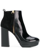 Hogan Platform Ankle Boots - Black