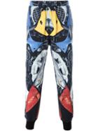 Ktz Abstract Print Cuffed Trousers, Men's, Size: Xs, Cotton