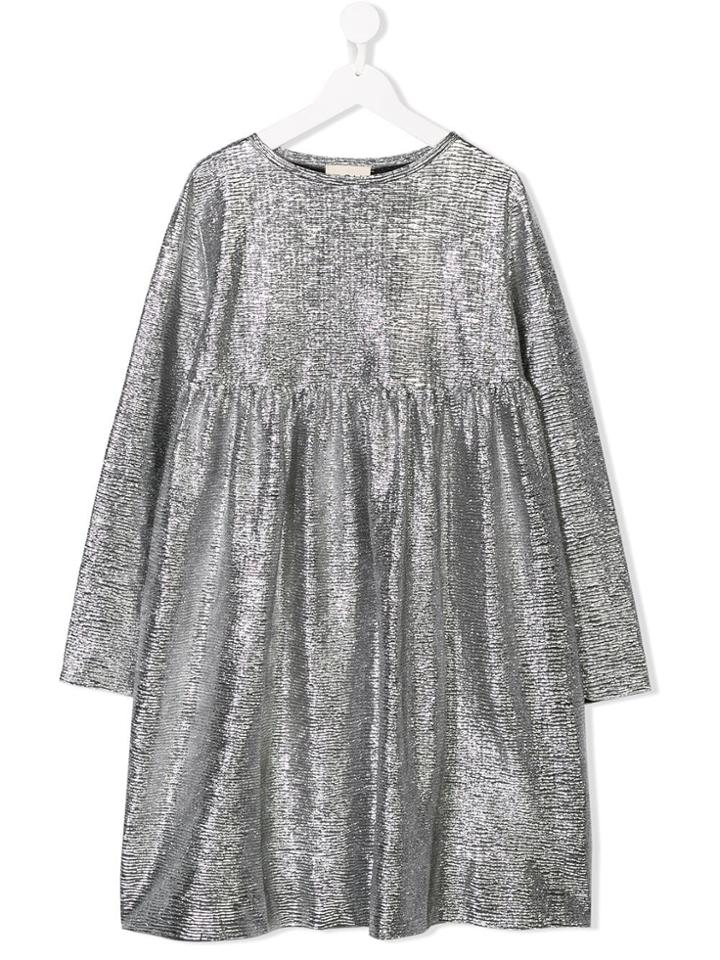 Douuod Kids Metallic Dress - Grey