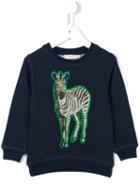 Stella Mccartney Kids 'betty' Zebra Print Sweatshirt, Toddler Girl's, Size: 3 Yrs, Blue