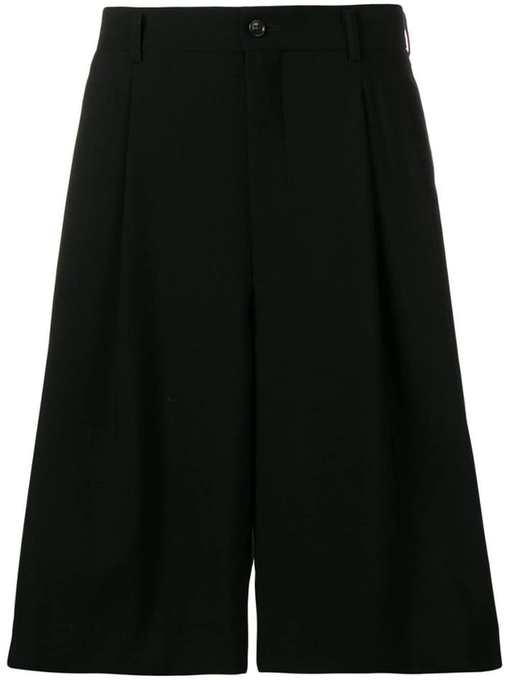 Comme Des Garçons Homme Plus Pleated Knee Length Shorts - Black