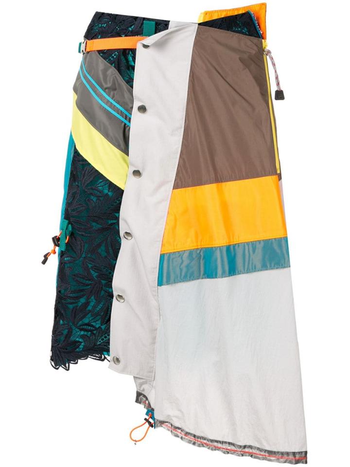 Kolor Asymmetric Mismatch Skirt - Multicolour