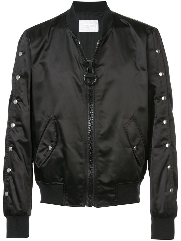 Route Des Garden Oversized Zip Bomber Jacket - Black