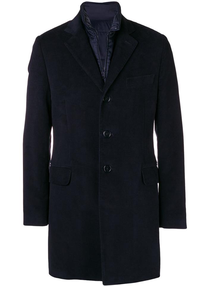 Fay Layered Coat - Blue