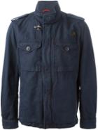 Fay Military Jacket, Men's, Size: Xxl, Blue, Cotton/linen/flax