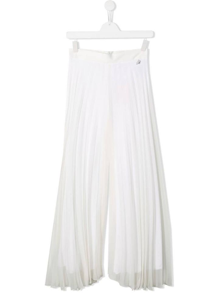 Miss Blumarine Pleated Trousers - White