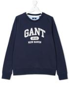 Gant Kids Teen Printed Logo Sweater - Blue