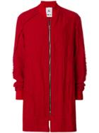 Lost & Found Rooms Long Bomber Jacket - Red