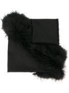 Fendi Raccoon Fur Trim Scarf
