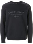 Giorgio Armani Logo Detail Sweatshirt - Blue