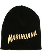 Palm Angels 'marihuana' Logo Print Beanie
