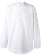 Faith Connexion - Elasticated Cuffs Collarless Shirt - Men - Cotton - 50, White, Cotton