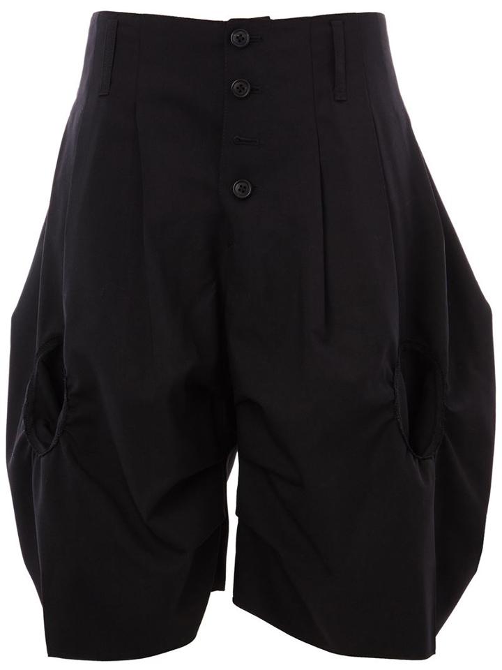 Christopher Nemeth Balloon Shorts, Men's, Black, Polyester/wool