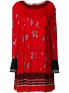 Philosophy Di Lorenzo Serafini Zigzag Embroidered Pleated Dress