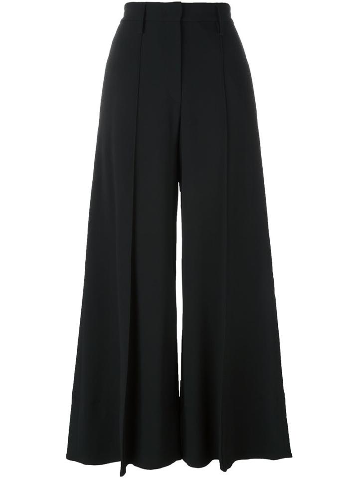 Piazza Sempione Palazzo Pants, Women's, Size: 38, Black, Acetate/viscose/spandex/elastane