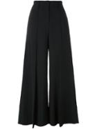 Piazza Sempione Palazzo Pants, Women's, Size: 38, Black, Acetate/viscose/spandex/elastane